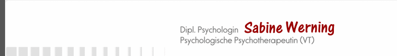 Dipl. Psychologin Psychologische Psychotherapeutin (VT) Sabine Werning